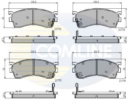 Комплект тормозных колодок, дисковый механизм COMLINE CBP3326