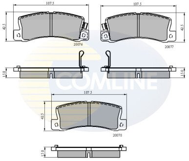 Комплект тормозных колодок, дисковый механизм COMLINE CBP3458