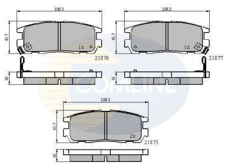 Комплект тормозных колодок, дисковый механизм COMLINE CBP3461