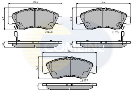 Комплект тормозных колодок, дисковый механизм COMLINE CBP3556