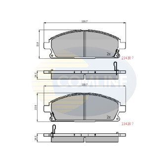 Комплект тормозных колодок, дисковый механизм COMLINE CBP3591