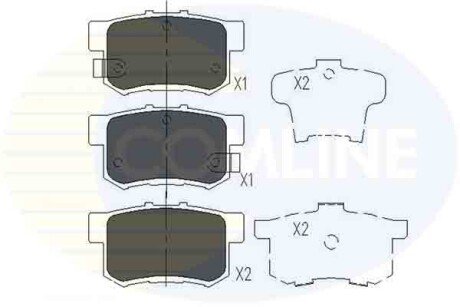 Комплект тормозных колодок, дисковый механизм COMLINE CBP36049