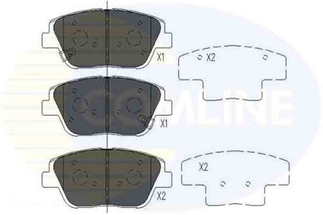 Комплект тормозных колодок, дисковый механизм COMLINE CBP36080 (фото 1)