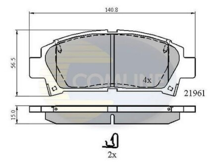Комплект тормозных колодок, дисковый механизм COMLINE CBP3713