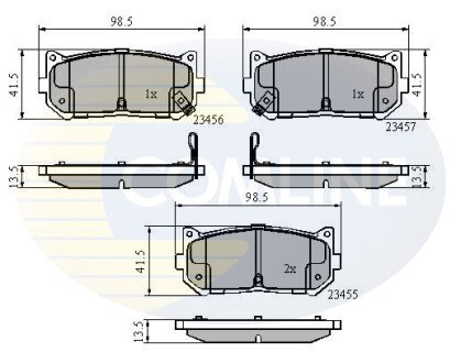 Комплект тормозных колодок, дисковый механизм COMLINE CBP3906