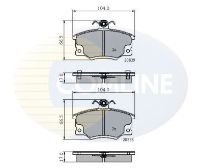 Комплект тормозных колодок, дисковый механизм COMLINE CBP4137