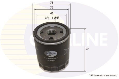 Масляный фильтр COMLINE EOF023 (фото 1)