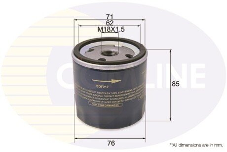 Масляный фильтр COMLINE EOF217