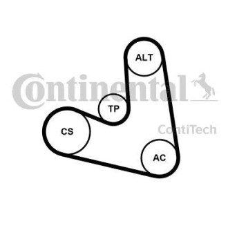 ZESTAW PASKA PK /CONTI/ Contitech 4PK654K1