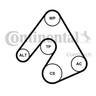 Комплект ГРМ CONTINENTAL Contitech 5PK1207K1