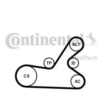 Поликлиновой ременный комплект Contitech 6PK1145K4