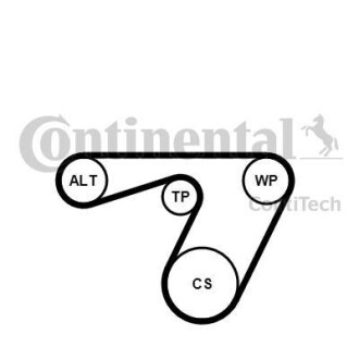 Комплект (ремінь+ролики) CONTINENTAL Contitech 6PK1180K1