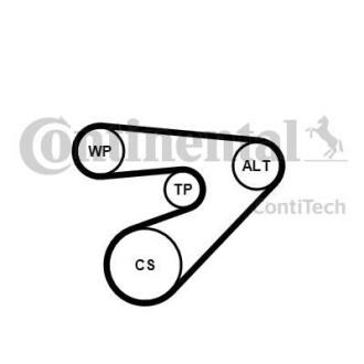 Комплект (ремінь+ролики) CONTINENTAL Contitech 6PK1453K2