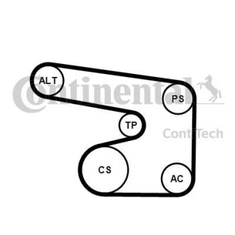 Поликлиновой ременный комплект Contitech 6PK1900K1