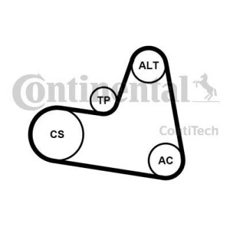 Комплект (ремінь+ролики) CONTINENTAL Contitech 6PK962K1