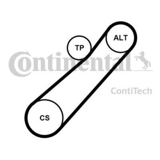 Комплект (ремінь+ролики) CONTINENTAL Contitech 7PK880K1