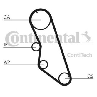 Набір ГРМ, пас+ролик+помпа Contitech CT754WP1