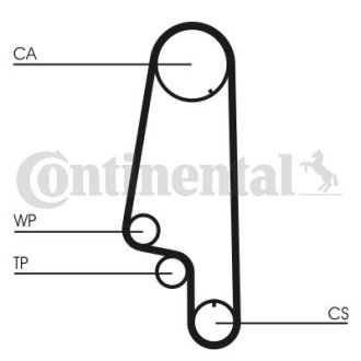 Комплект ГРМ, пас+ролик+помпа Contitech CT846WP4