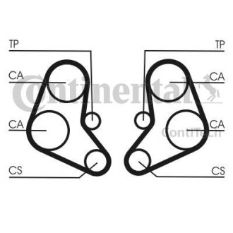 Ремінь ГРМ Contitech CT886 (фото 1)