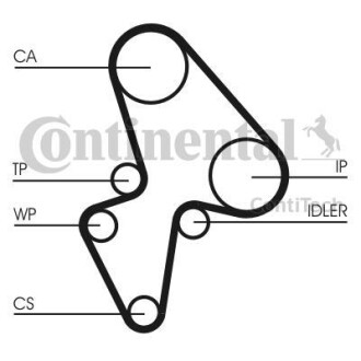 Belt Kit CONTINENTAL CTAM Contitech CT906K1