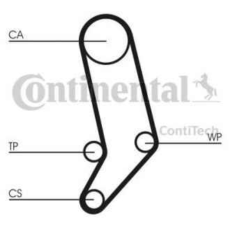 Water Pump-/Timing Belt Set CONTINENTAL CTAM Contitech CT939WP4