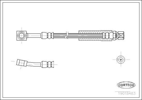 Шланг гальмівний CORTECO 19018483