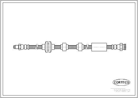Тормозной шланг CORTECO 19018612