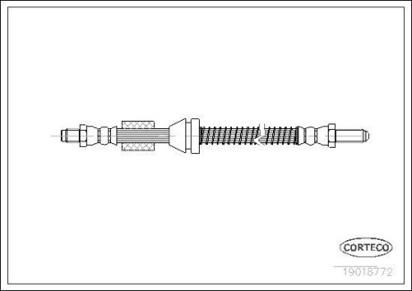 Шланг гальмівний CORTECO 19018772