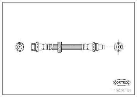 Тормозной шланг CORTECO 19026484