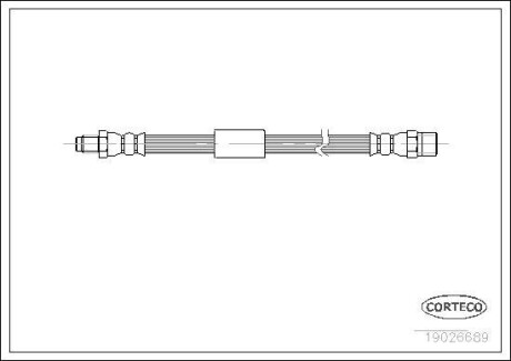 Тормозной шланг CORTECO 19026689