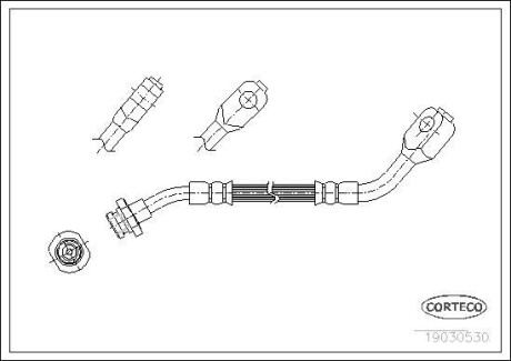 Тормозной шланг CORTECO 19030530