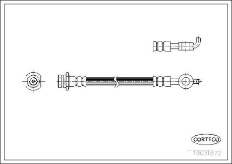 Тормозной шланг CORTECO 19031872