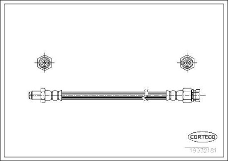 Тормозной шланг CORTECO 19032181
