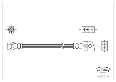 Шланг гальмівний CORTECO 19032194