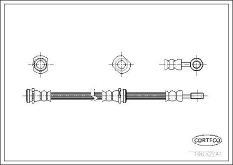 Шланг гальмівний CORTECO 19032241