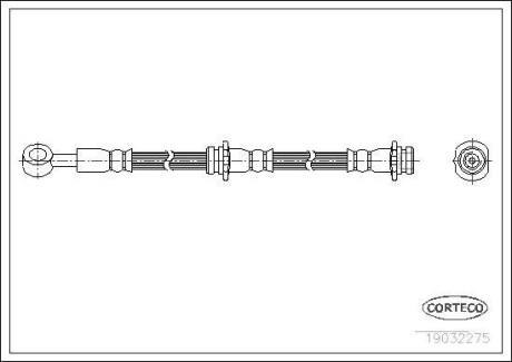 Тормозной шланг CORTECO 19032275
