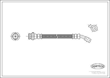 Шланг гальмівний CORTECO 19032418