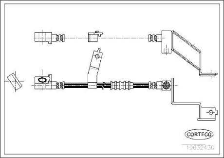 Тормозной шланг CORTECO 19032430 (фото 1)