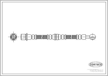 Шланг гальмівний CORTECO 19032492