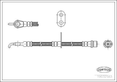 Шланг гальмівний CORTECO 19032583