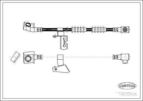 Тормозной шланг CORTECO 19032658