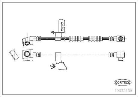 Шланг гальмівний CORTECO 19032659