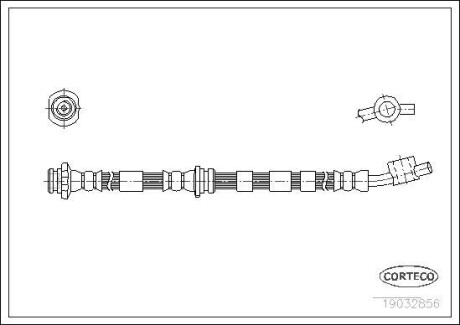 Тормозной шланг CORTECO 19032856
