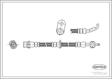 Шланг гальмівний CORTECO 19032948