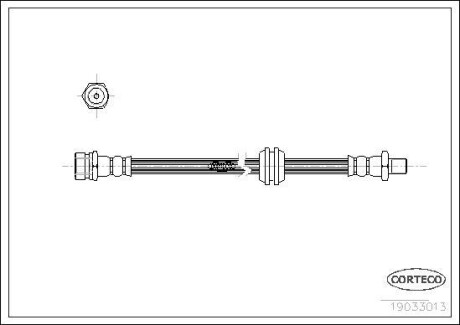 Тормозной шланг CORTECO 19033013