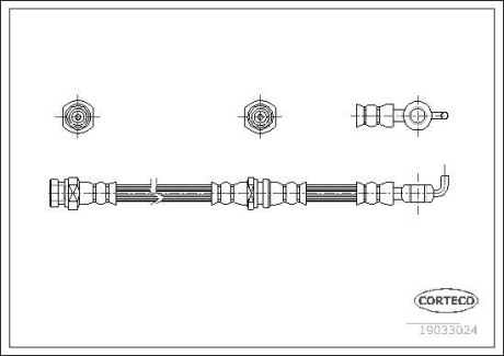 Тормозной шланг CORTECO 19033024