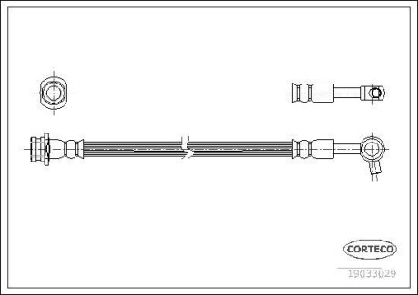 Тормозной шланг CORTECO 19033029