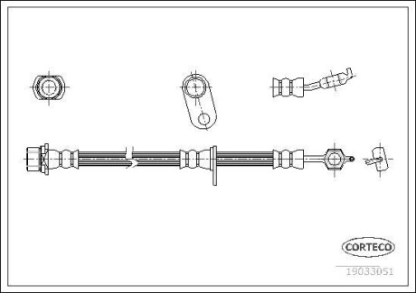 Тормозной шланг CORTECO 19033051 (фото 1)