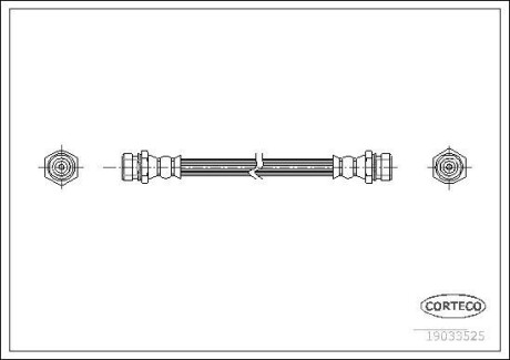 Тормозной шланг CORTECO 19033525