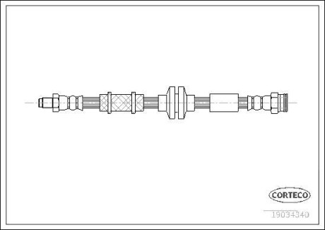 Тормозной шланг CORTECO 19034340 (фото 1)
